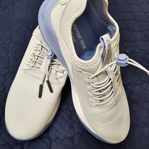 Stylish Cream and Gray Women's Athletic Shoes